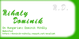 mihaly dominik business card